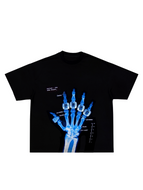 Blue skeleton rings tee